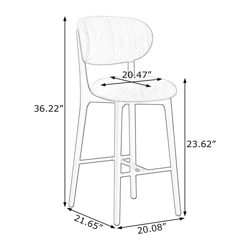 Chaises d'appoint à dossier rembourrées en noyer (lot de 8), 8, 23.62"