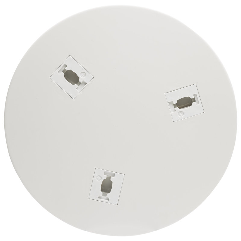 Supports de rail triple triple et quincaillerie de fixation, Blanc