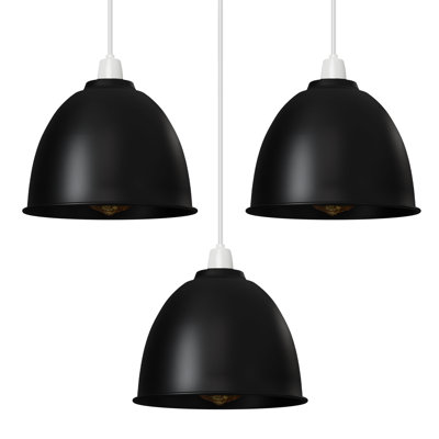 12 cm H Drum Lamp Shade ( Screw On ) in Black