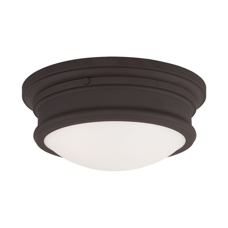 Plafonnier encastré 2 lumières Tavernia, H 5,5 po x l 13 po x P 13 po, Bronze