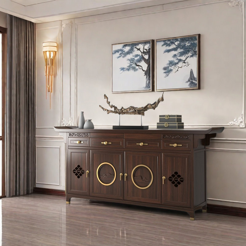 Nouveau buffet en bois massif de style chinois