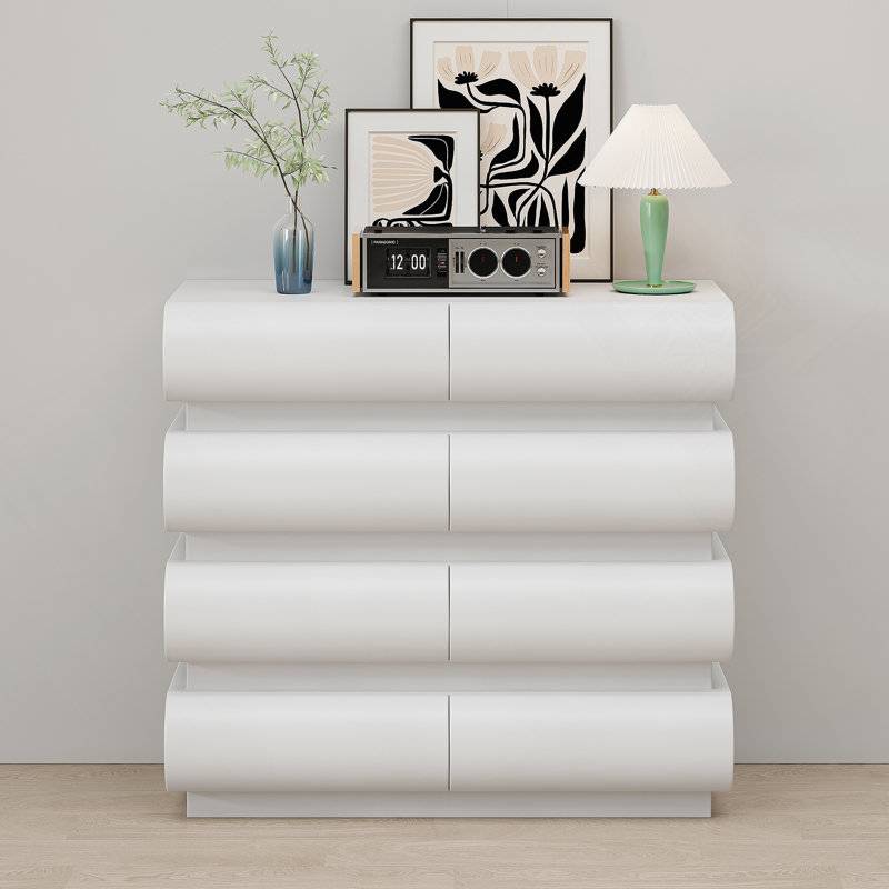 Commode 8 tiroirs Swyn, Blanc