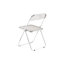 Chaises pliantes transparentes-Chaise fantôme empilable en cristal empilable-Siège de salon en plastique PC-Structure chromée et chaise pliante en acrylique Fo-O-Transparent