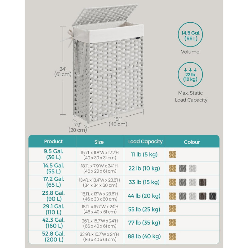 Polyester Laundry Room Organiser, White