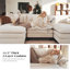 Canapé modulaire en forme de U l 86 po Brazell, canapé nuage avec repose-pieds et coussins amovibles - beige-122872751
