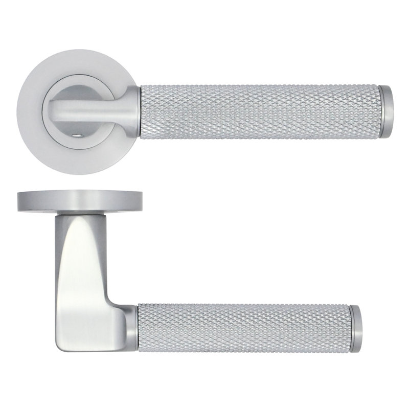 Single Dummy Door Handle, Satin Chrome