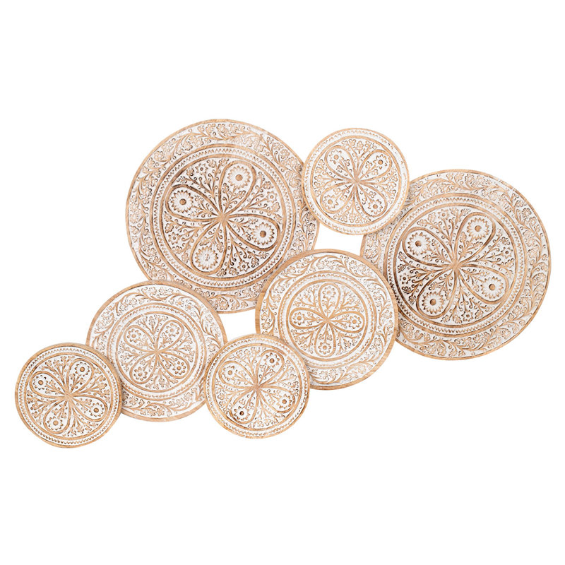 Boho Abstract Wall Decor on Wood