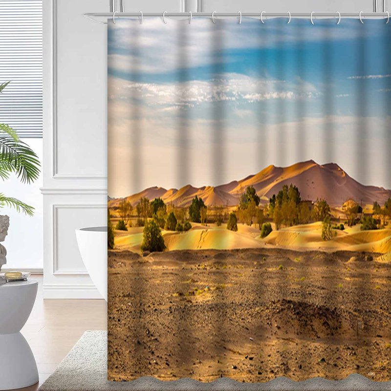 Paysage du Sahara dans le sud-ouest du Maroc avec 12 crochets, L 72 po x l 78 po