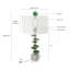 P 15 x 29,5 po Verdant Agate-Slice Lampe de table avec base en marbre