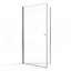 Porte de douche pivotante circulaire semi-encadrée chromée de 61 cm (24 pouces) avec verre trempé de 6 mm d'épaisseur