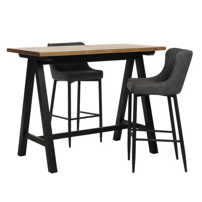 Melendy Upholstered Counter Stool with Metal Frame