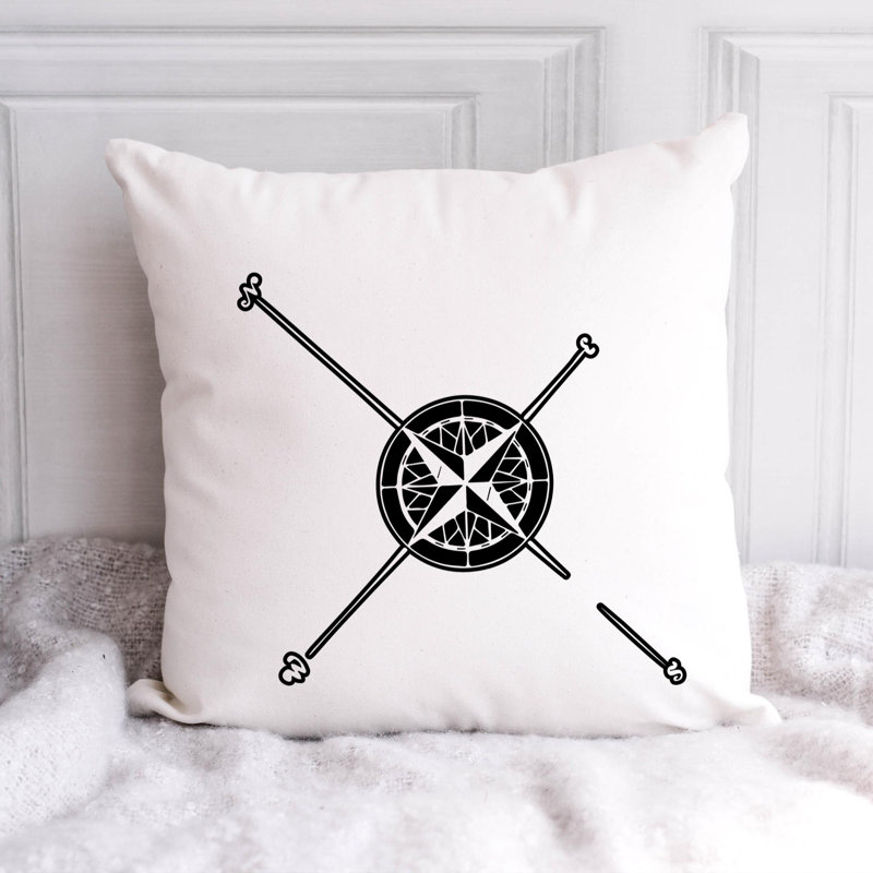 Nautical Sea Life_106 - Coussin décoratif avec coussin décoratif, H 20 po x l 20 po