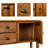 48'' Solid Wood Kitchen Sideboard, Retro Design, Ample Space - Brown Couch Console Table,