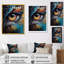 Blue Spirital Owl Eye - Imprimé-106065377-106065388