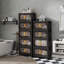 Armoire de rangement pliante polyvalente avec porte magnétique et roulettes, idéale pour organiser divers espaces et classer des articles