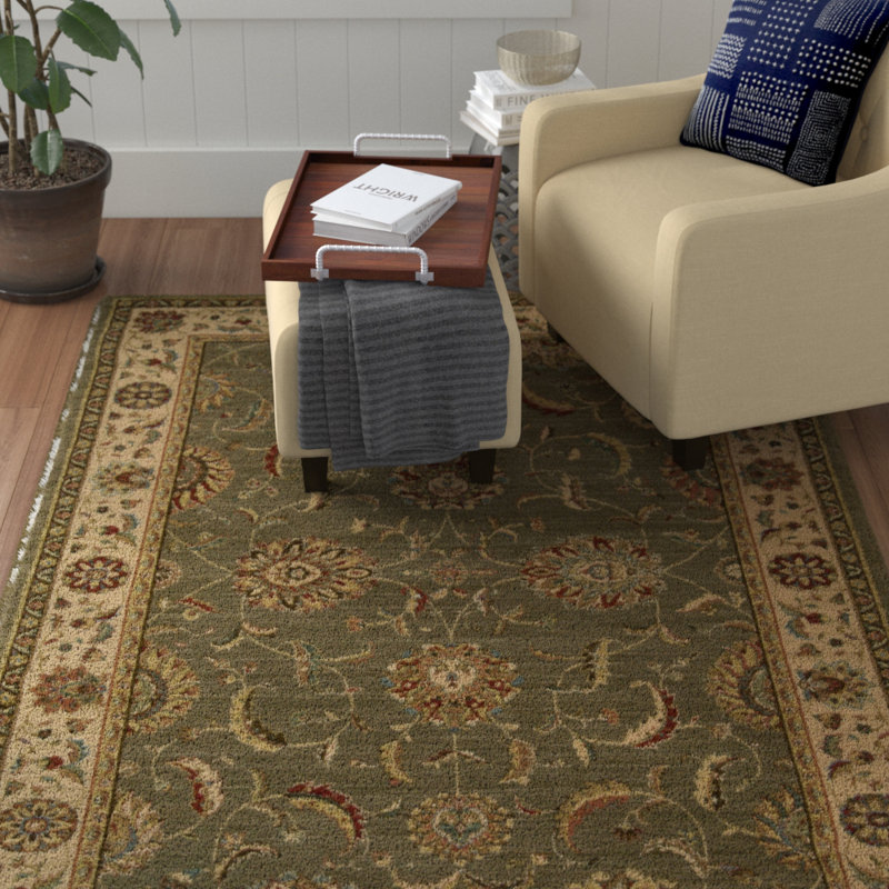 Bardwell Oriental Wool Area Rug, Rectangle 107 x 168cm