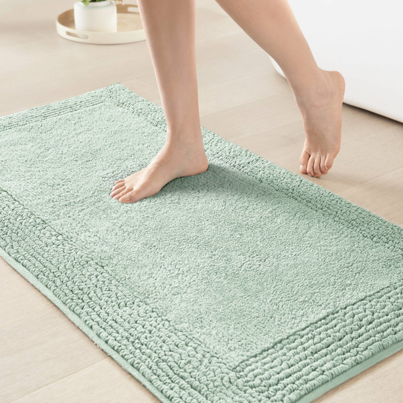 Tapis pour salle de bain 100% coton réversible 17 x 24 po 3000 g / m² - Ajout luxueux pour la salle de bain et aspect dense