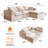 108" Sectional Sofa Comfy Cloud Couch for Living Room Modern Sofa Sleeper Deep Couches with Ottoman-1854844662-1854844659-1854844658