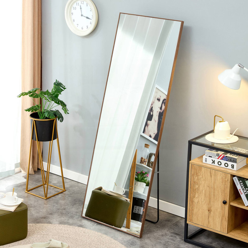 Miroir Quinnisha, Noir, H 60 po x l 17 po, Bois massif