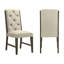 Table de salle à manger rectangulaire extensible 5 pièces à 5 feuilles avec table à tréteaux / piédestal et chaises capitonnées-2083030690