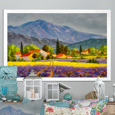 «Italian Lavender Field II», reproduction encadrée sur toile