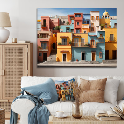 «Colorful Mexico Colorful Casas This IV», reproduction d'art sur toile