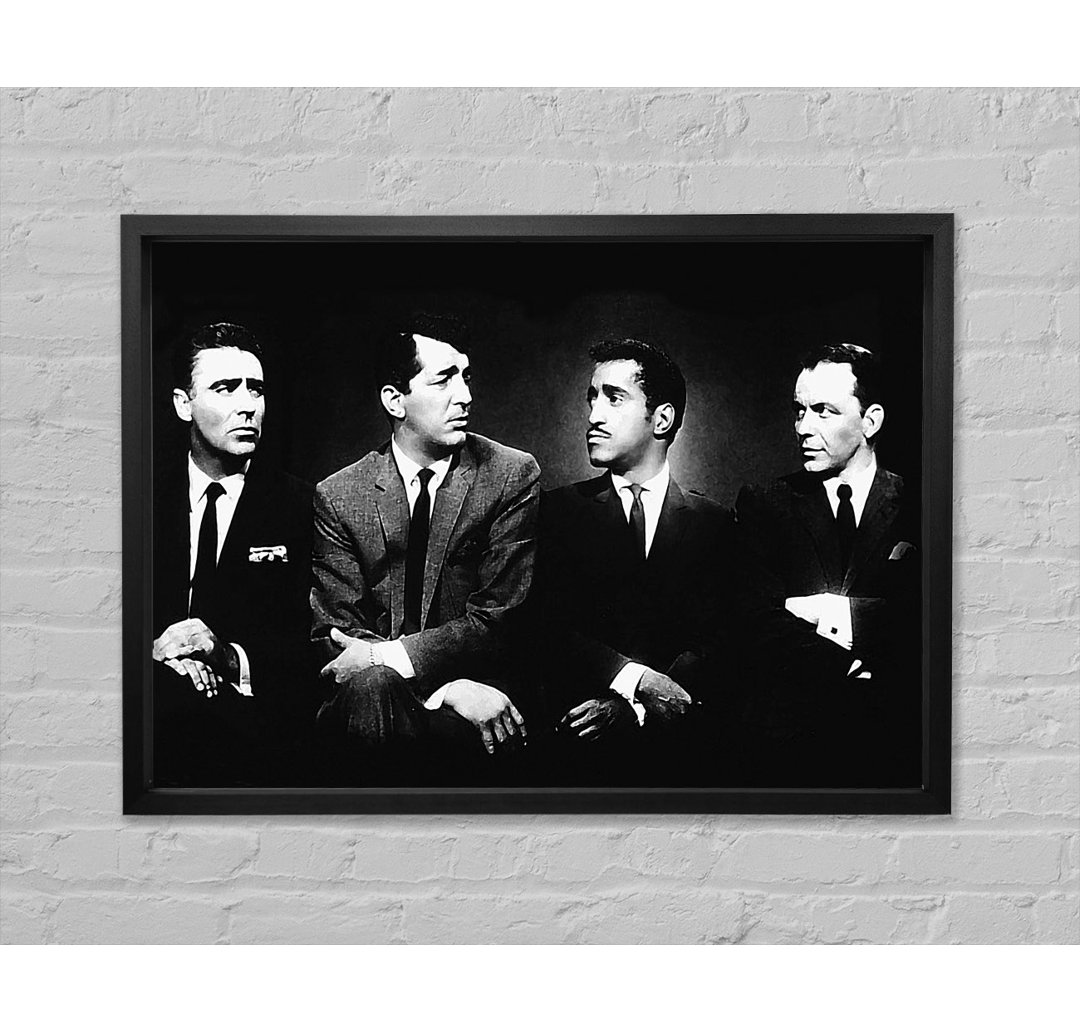 The Rat Pack B N W - Einzelne Bilderrahmen Kunstdrucke auf Leinwand