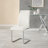 Everson High Gloss Extendable Dining Set with 6 Luxury Faux Leather Upholstered Dining Chairs-1340630693