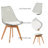 Dining Chairs Set Of 4, Modern Clear Dining Chairs With PU Leather Cushions Seat And Solid Beech Legs(Transparent Smoky)