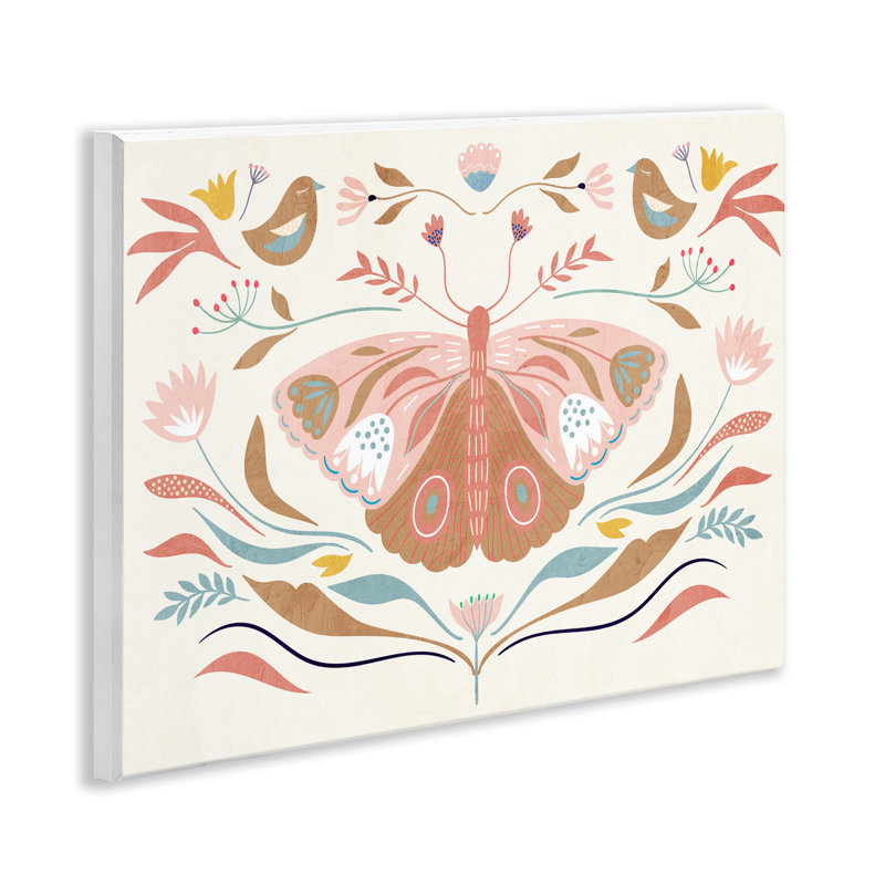 Art mural Boho Folk Moth par Kim Allen