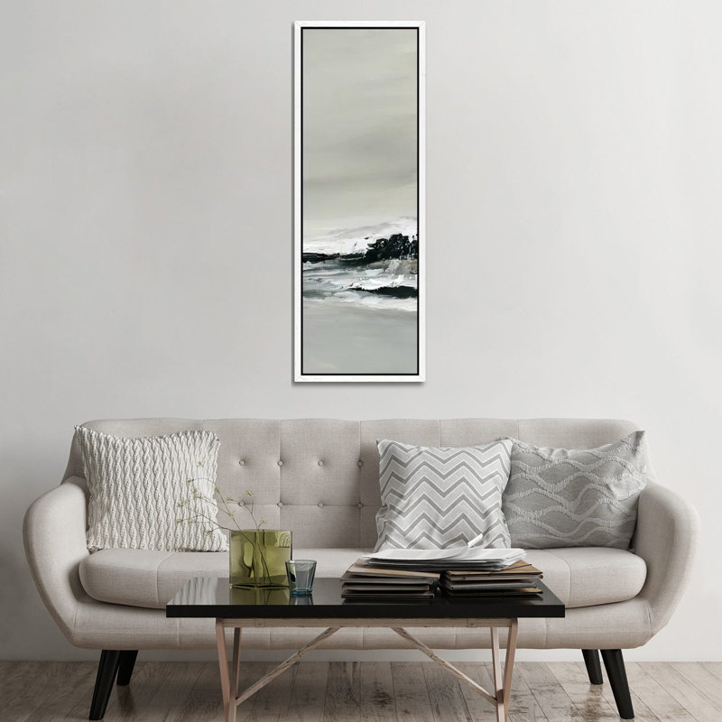 Breakers III by Carol Robinson - Panoramic Print on Canvas, White Framed, 152.4 cm H x 50.8 cm W