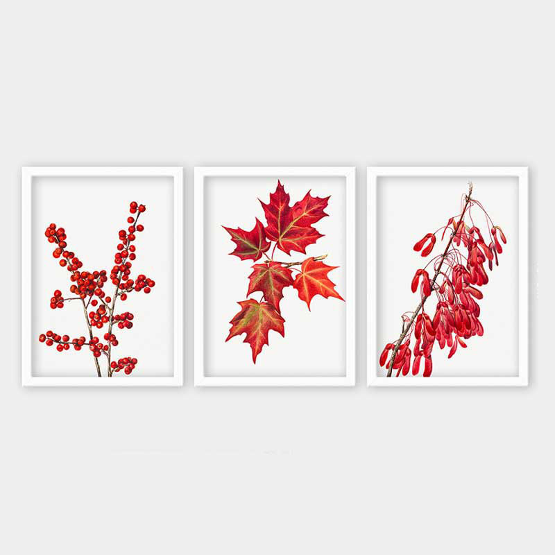 Superbe ensemble de peintures décoratives encadrées (3 pièces) de 21,7 po x 29,5 po chacune | Cadre 100% bois avec polystyrène de 0,8 pouce | Impression numérique UV | Parfait pour la décoration murale de salon, de bureau et de galerie