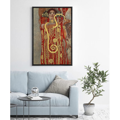 Famous Artwork " IDEA4WALL Framed Canvas Print Wall Art Gustav Klimt''s Hygieia Decorative Historic Oil Painting Baroque Traditional Scenic Colorful Ultra For Living Room, Bedroom, Office " by Gustav Klimt