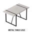 Table de salle à manger de 55 po pour 4 personnes avec plateau de table, pieds en métal noir et chaises en polyuréthane rembourrées et épaisses ergonomiques pour famille-710115111