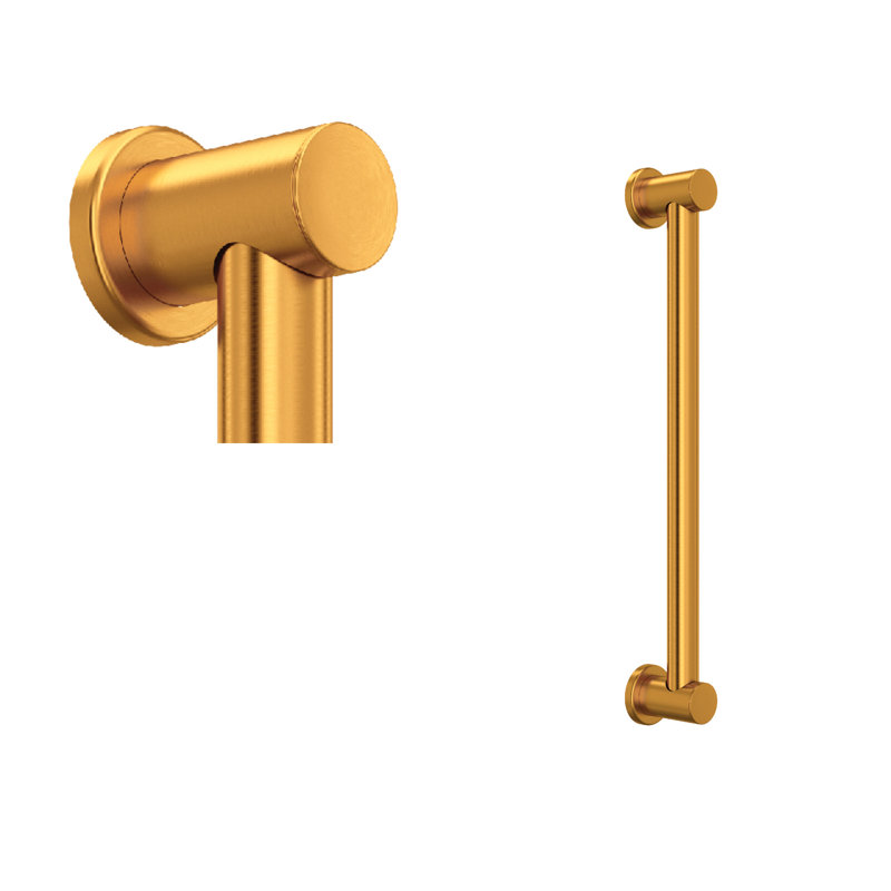 Lombardia 18" Grab Bar, 18" W, Antique Gold