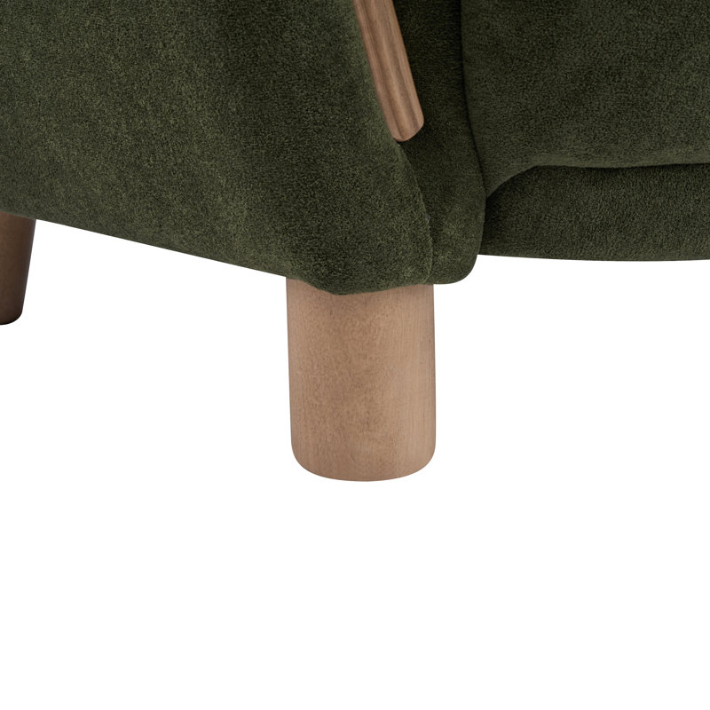 Chaise d'appoint rembourrée Halenza, Olive Green