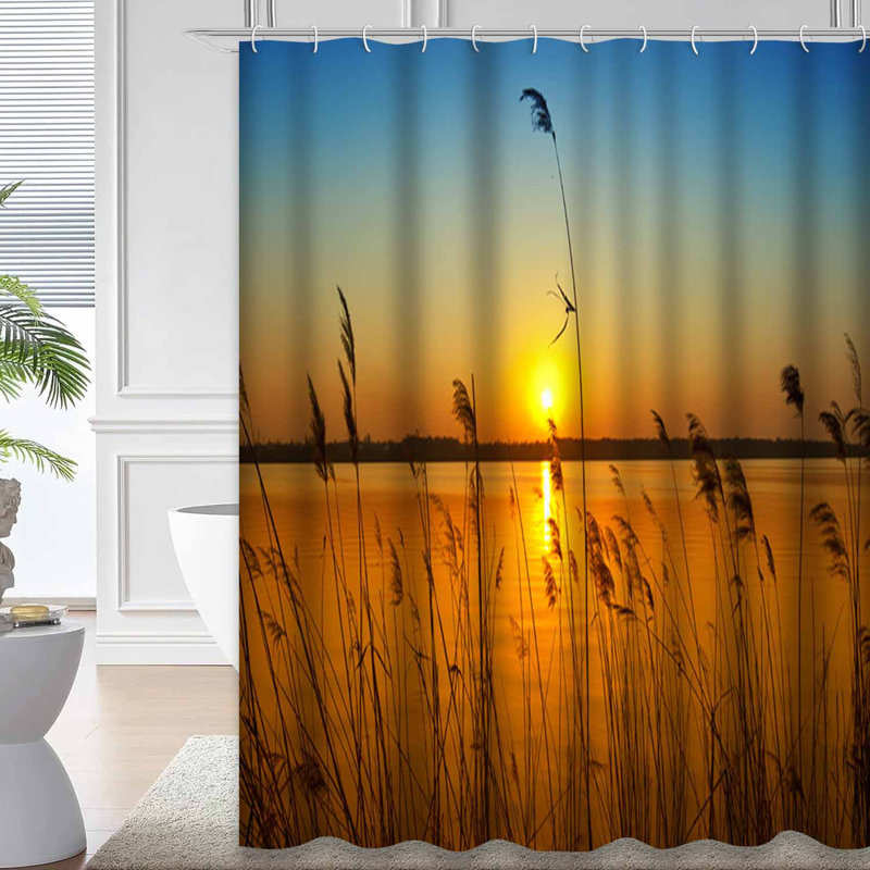 Rideau de douche Sunset River, L 72 po x l 84 po