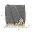 52" X 67" Black And Beige Geometric Diamond Throw Blanket with Tassels-1073862965