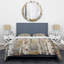 Ensemble de housse de couette beige et argenté Birch Tree Beauty III - Tree Birch-107147930