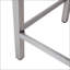 Table de bar d'extérieur en aluminium de 43 pouces avec plateau en verre trempé, finition grise, résistante à la rouille et durable-1731186703