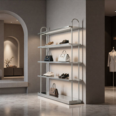 Luxury Stainless Steel Display Shelf