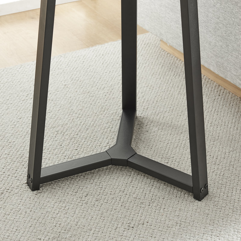 Jissie 3 Legs End Table, Black