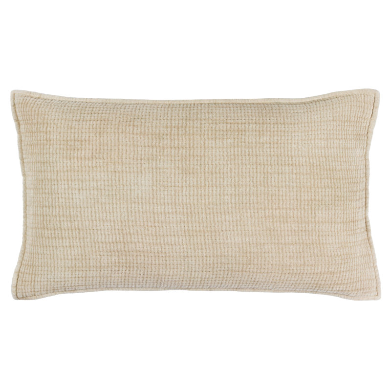 Ribble Cotton Rectangular Throw Pillow Cover, Cream