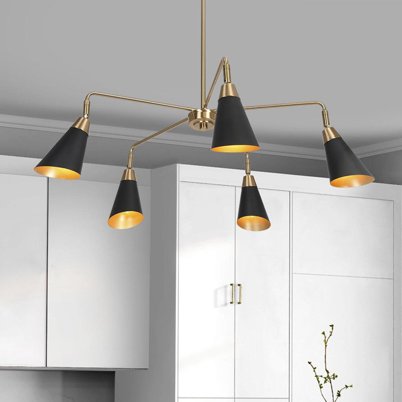 Lustre linéaire moderne Spoutnik à 5 lumières Dalisia