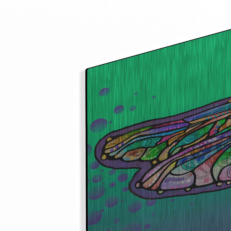 «Dragonfly» par Dean Russo sur métal, H 24 po x l 36 po