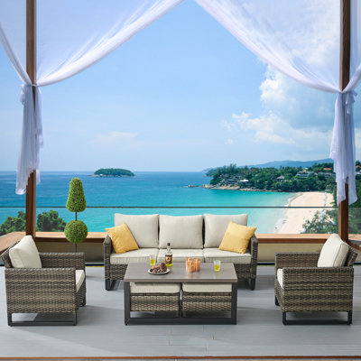 Nazime 6 Piece Sofa Seating Group with Cushions