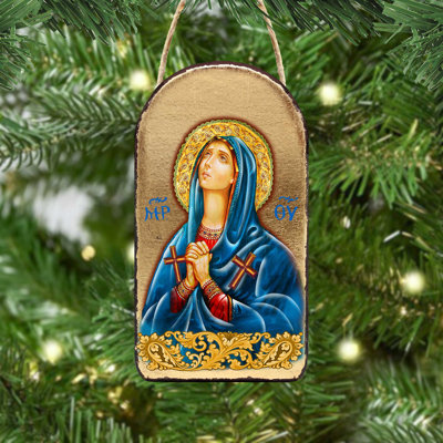 5'' Handmade Wood Shatterproof Photo Ornament
