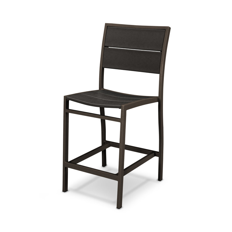 Chaise d'appoint POLYWOOD Surf City, Bronze texturé / Noir anthracite