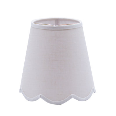 Scallop White Linen Chandelier Lamphade