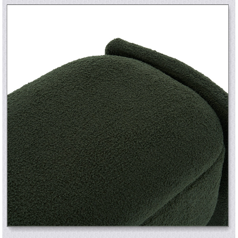 Élégant banc de rangement avec repose-pieds en forme de boucle avec un design simple et grand, foncé